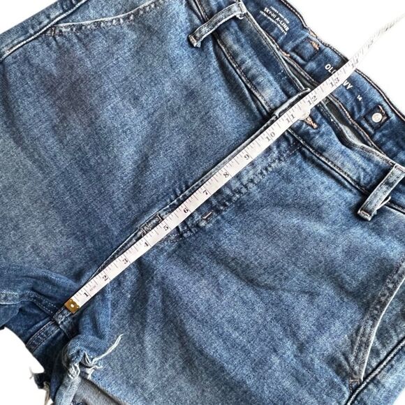 Old Navy high rise A-Line Cut off style Jean shorts Size 14 - Picture 13 of 14